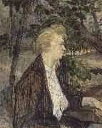 Henri de toulouse-lautrec Woman Seated in a Garden oil on canvas